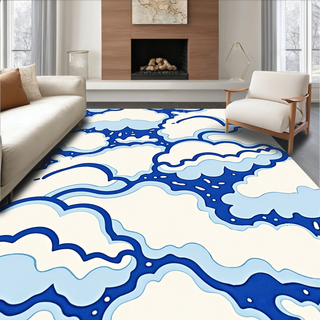 Groovy Cloud Pattern Rug