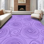 Purple Swirl Pattern Design Rug