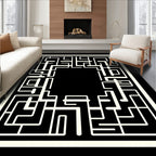 Geometric Maze Pattern Design Rug