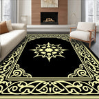 Ornate Starburst Filigree Border Rug