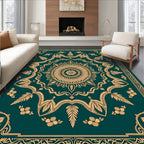 Mandala Floral Gilded Pattern Rug