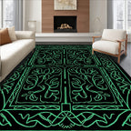 Ornate Floral Vine Abstract Design Rug