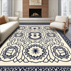 Intricate Geometric Symmetrical Medallion Design Rug
