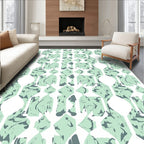Mint Abstract Geometric Pattern Rug