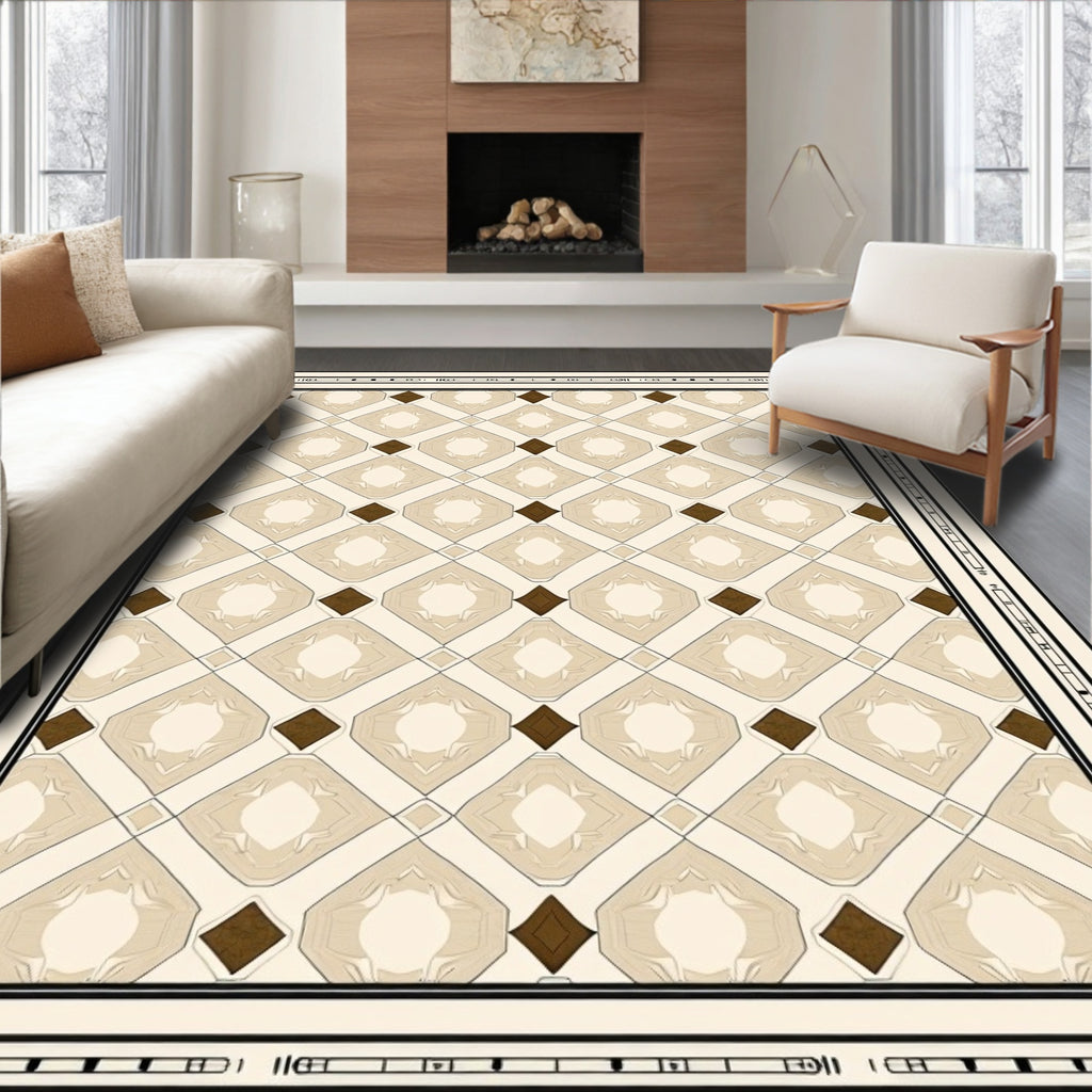 Geometric Diamond Patterned Rug
