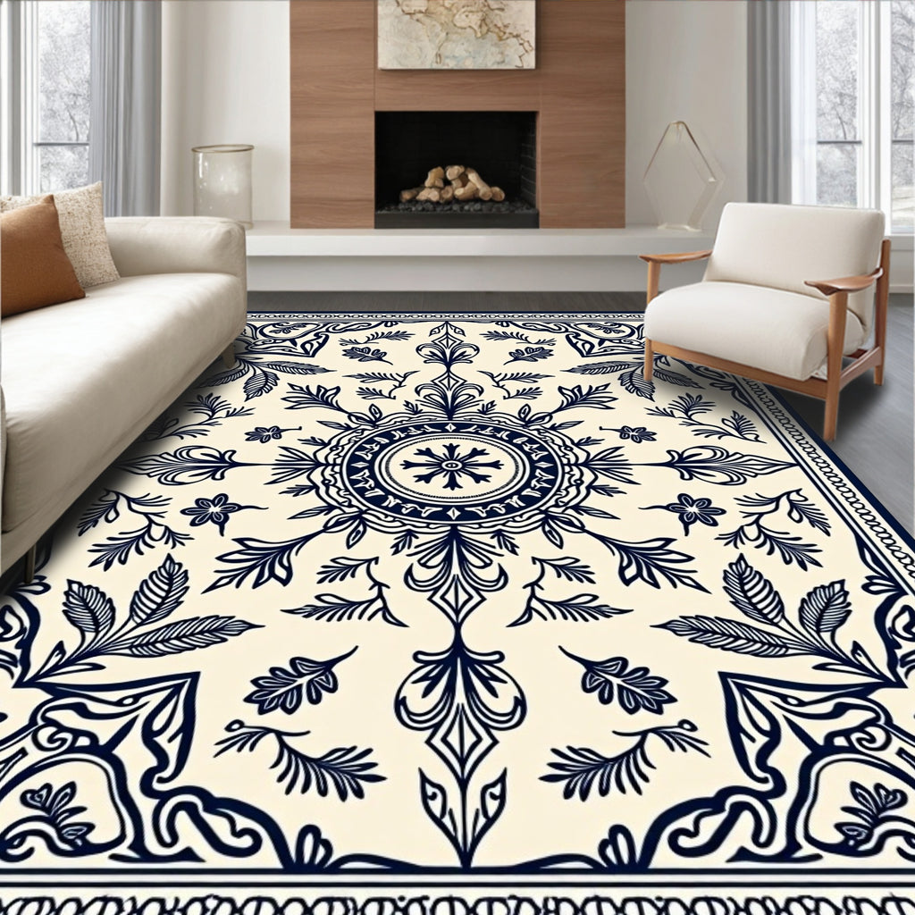 Classic Floral Mandala Pattern Rug