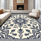Classic Floral Mandala Pattern Rug