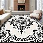 Vintage Floral Symmetry Pattern Rug