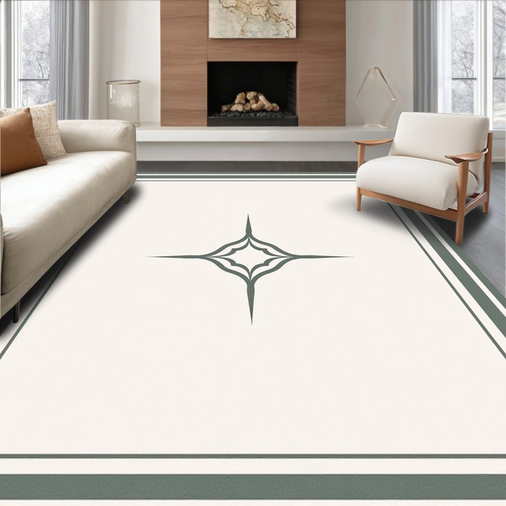 Classic Starburst With Border Design Rug