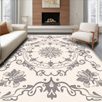 Tonal Floral Scrollwork Traditional Design Rug
