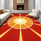 Radiant Sunburst Bursting Graphic Rug
