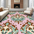 Eclectic Floral Damask Pattern Rug