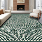 Geometric Maze Pattern Rug