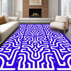 Bold Maze Pattern Design Rug