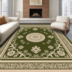 Ornate Floral And Leaf Medallion Rug