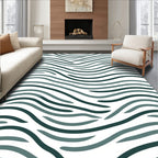Modern Wavy Stripes Aesthetic Design Rug