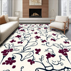Elegant Floral Vine Pattern Rug