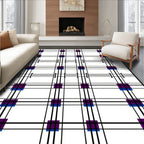 Bold Plaid Squares Graphic Rug