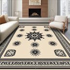 Bold Floral Star Pattern Rug