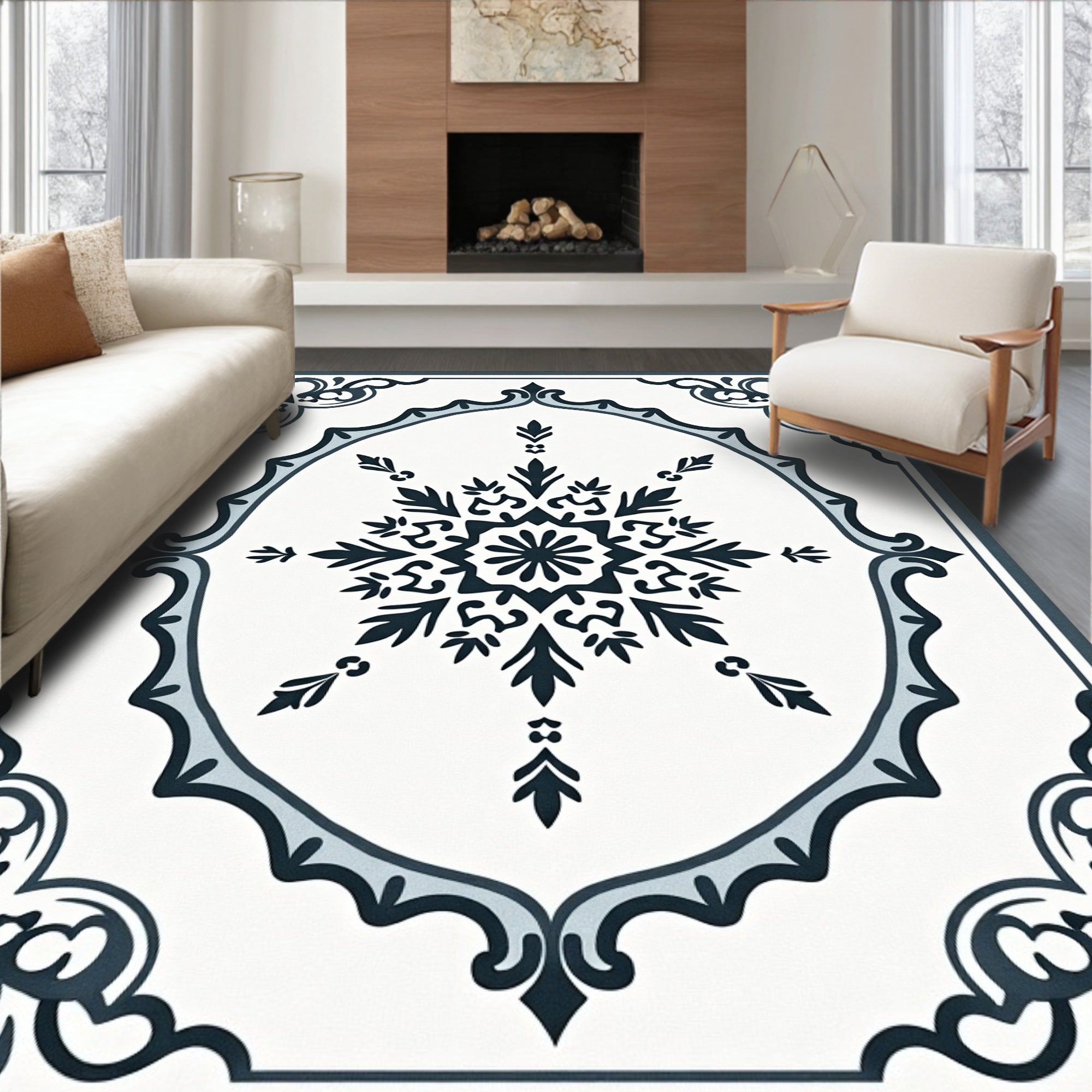 Classic Mandala Tile Design Rug