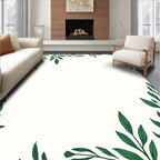 Green Leaf Vines Corner Design Rug