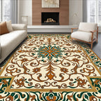 Ornate Floral Symmetry Pattern Rug