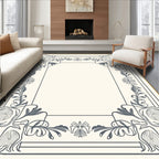 Elegant Floral Swirl Vintage Design Rug