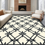 Lattice Star Geometric Pattern Rug