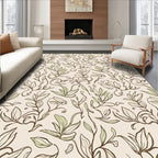Botanical Vine Sketch Pattern Rug
