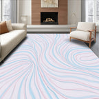 Wavy Abstract Pastel Stripes Rug