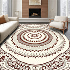 Circular Intricate Paisley Pattern Rug