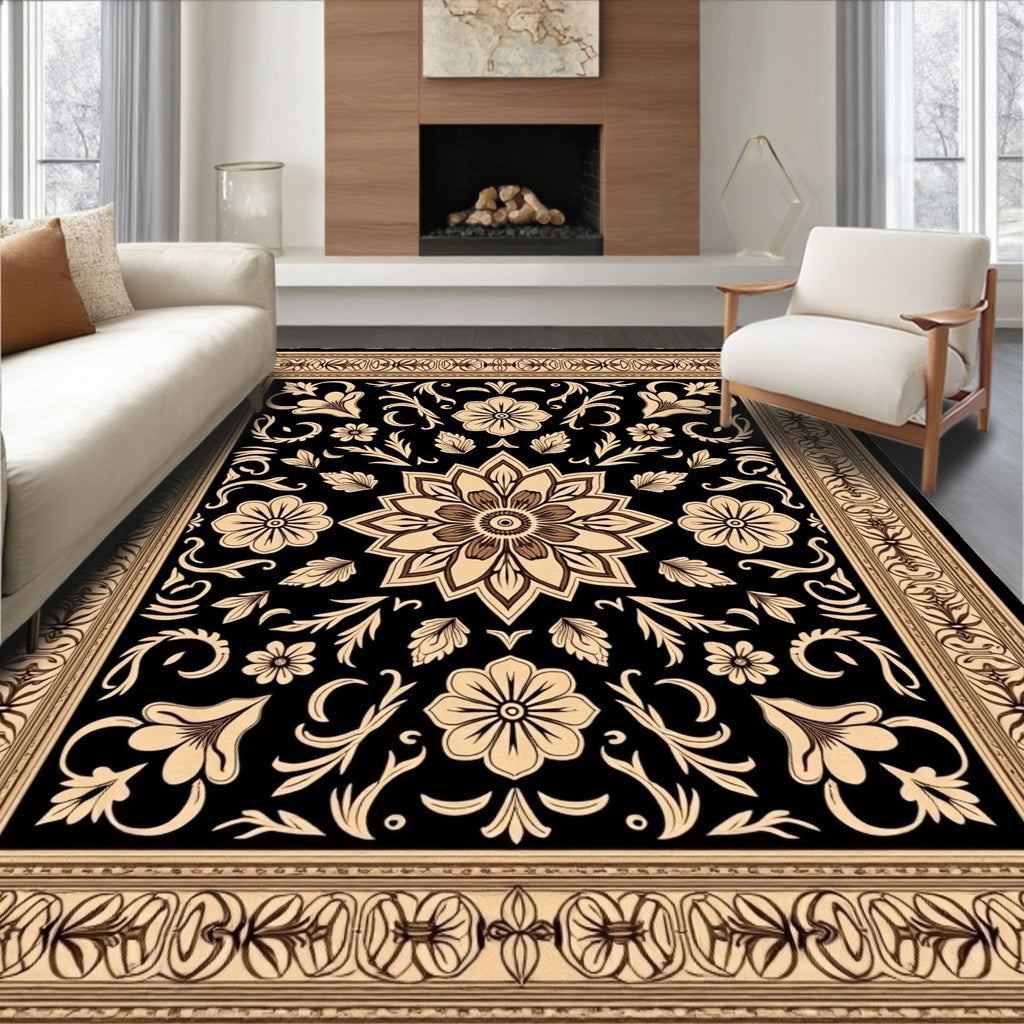 Ornate Floral Vintage Pattern Rug