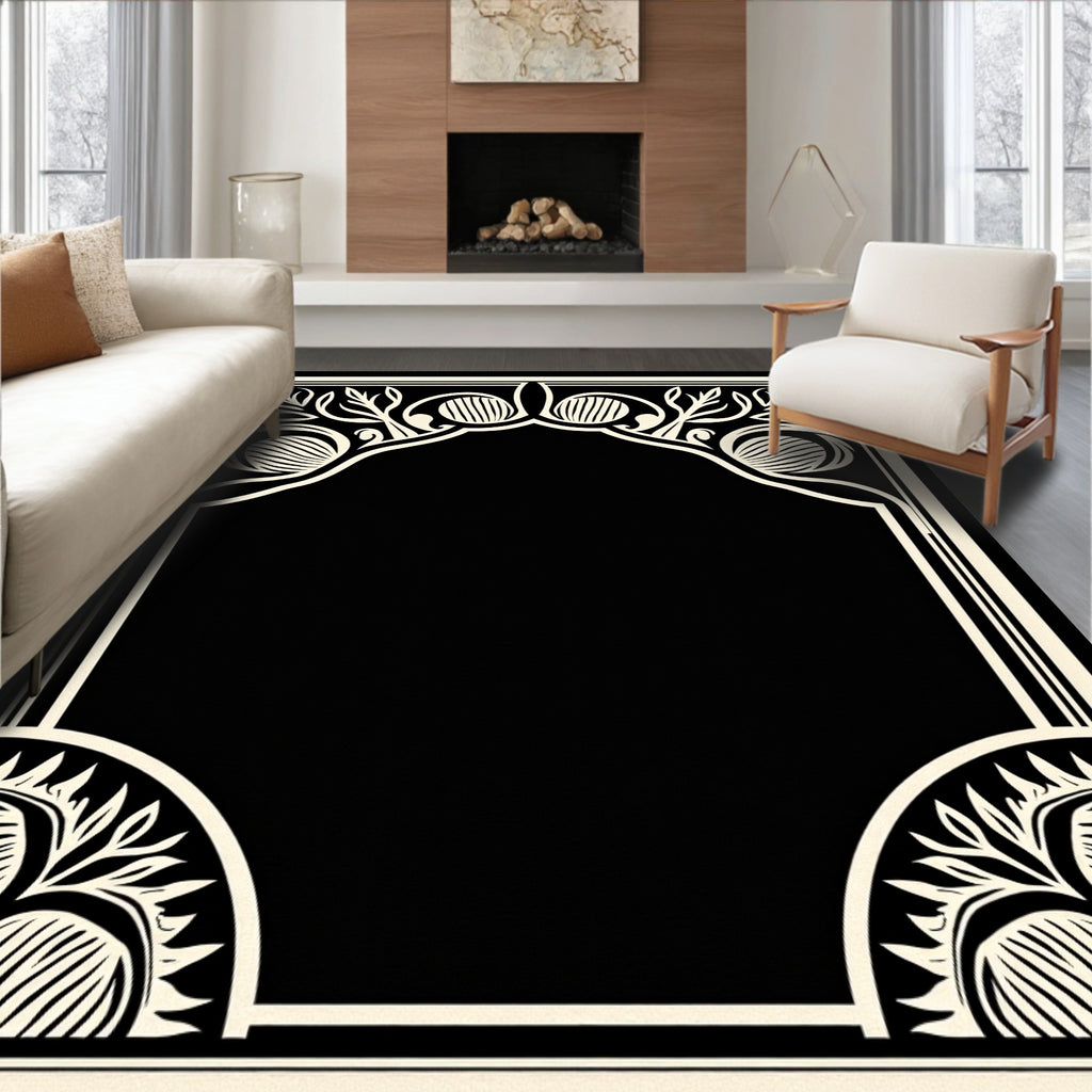 Art Nouveau Floral Arch Pattern Rug