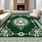Elegant Scrollwork Mandala Pattern Rug