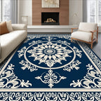 Vintage Floral Medallion Mandala Pattern Rug