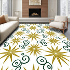 Golden Starburst Swirl Medley Rug