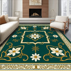 Elegant Floral Scrollwork Motif Rug