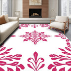 Floral Medallion Border Design Rug