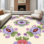 Vintage Floral Patterned Pastel Rug