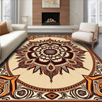 Intricate Mandala Patterned Geometric Rug