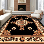 Ornate Floral Scrollwork With Central Medallion Rug