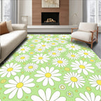 Retro Daisy Patterned Spring Rug