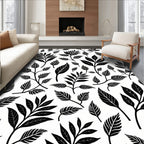 Botanical Branch Leaf Pattern Design Rug