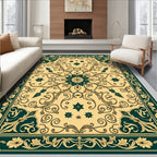 Elegant Floral Vine and Swirl Design Rug