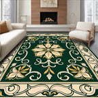 Intricate Floral Scrollwork Pattern Rug