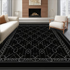 Monochromatic Geometric Pattern Rug