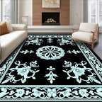 Ornate Floral Medallion Design Rug