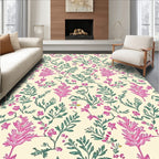 Shabby Chic Floral Vine Print Rug