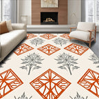 Abstract Tree Diamond Pattern Rug