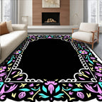 Floral Border Pattern Rug
